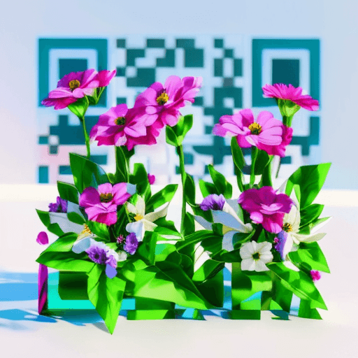 Flowers artistic QR code