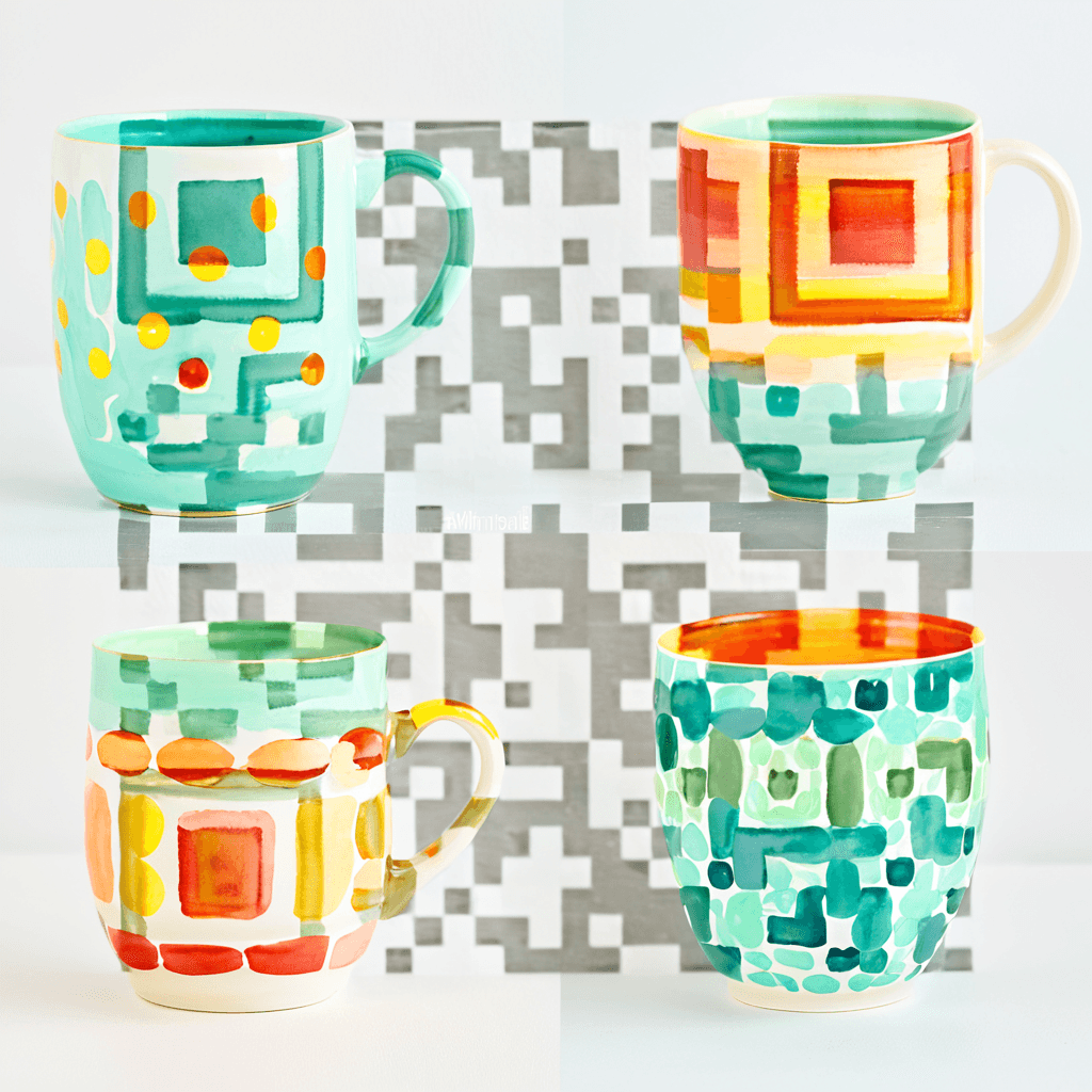 Cup artistic QR code — Objects & Technology design