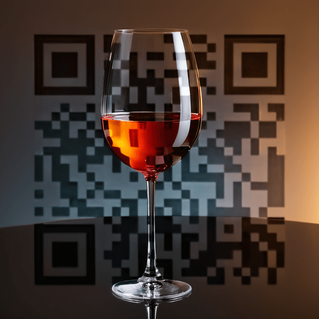 Vino artistic QR code — Food & Drinks design
