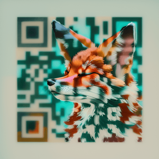 Fox artistic QR code — Animals design