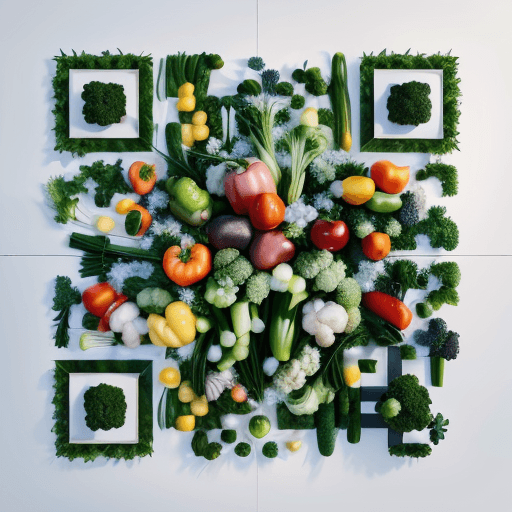 QR artístico de Vegetables — diseño de Comida y Bebidas