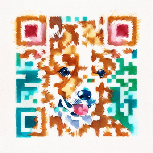 QR artístico de Dog — diseño de Animales
