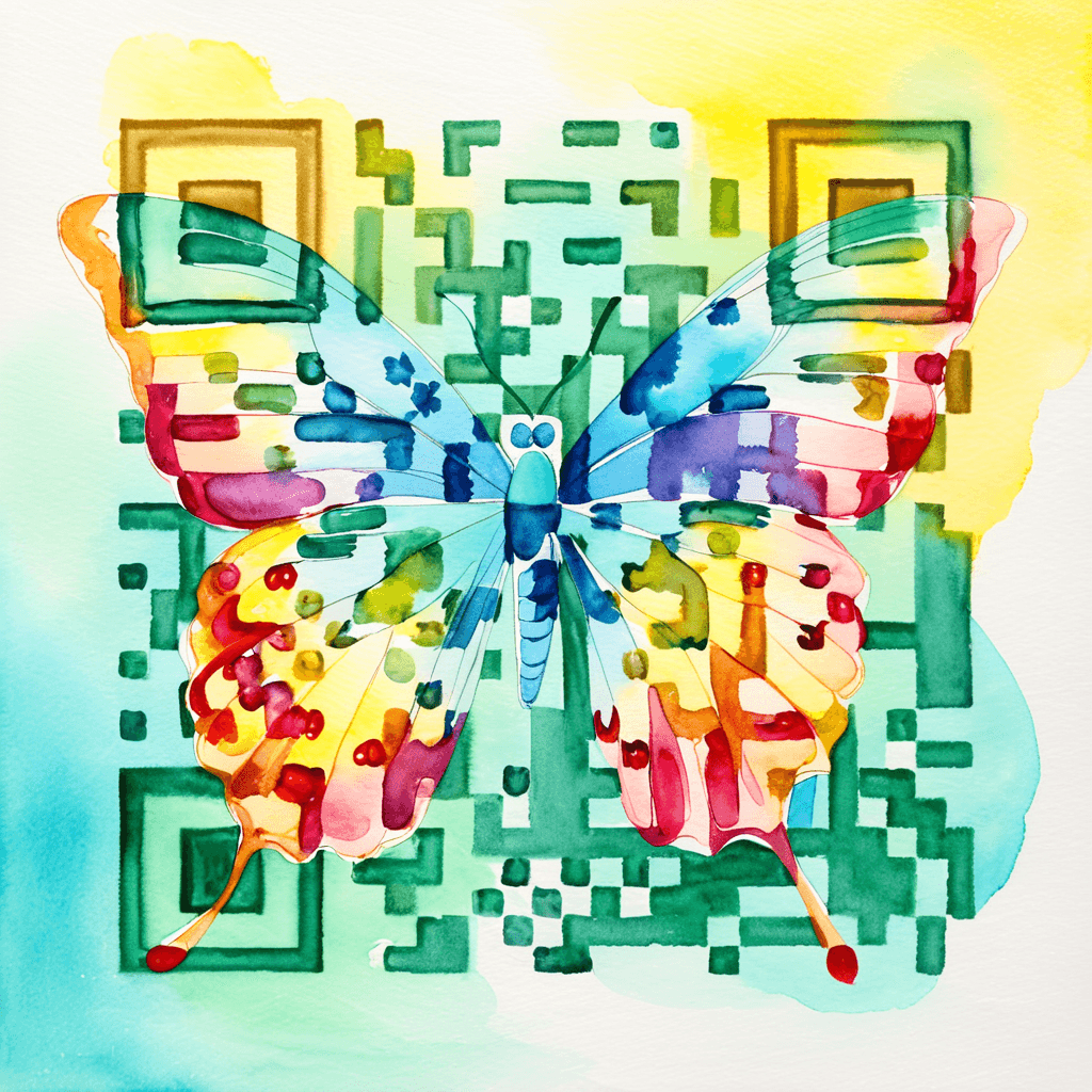 Butterfly artistic QR code — Animals design