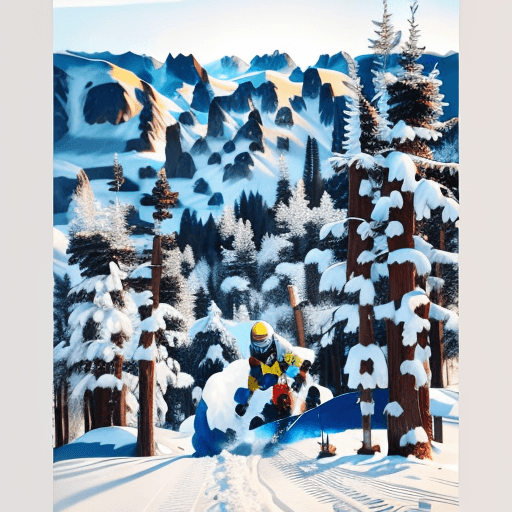 QR artístico de Ski — diseño de Deporte y Movimiento