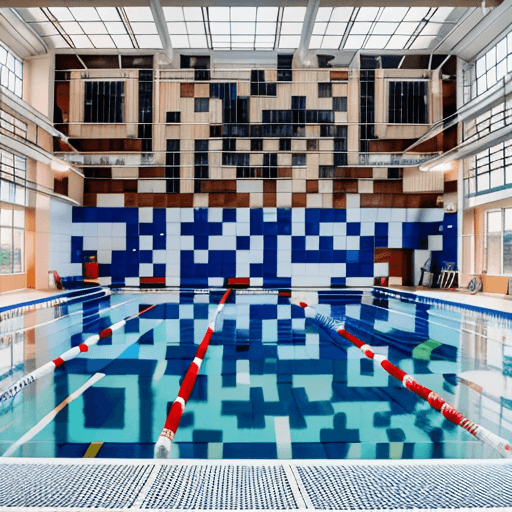 Pool artistic QR code — Sports & Movement design