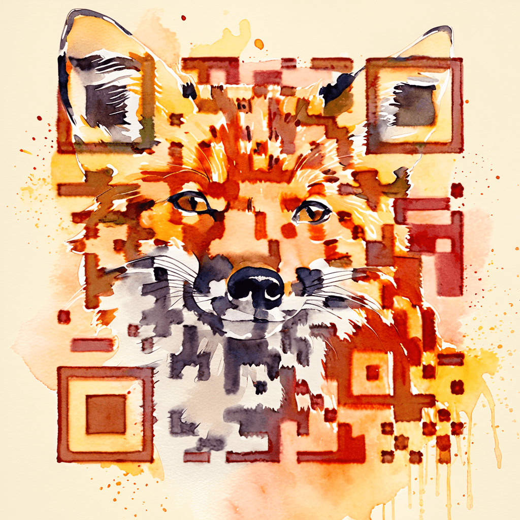QR artístico de Zorro — diseño de Animales
