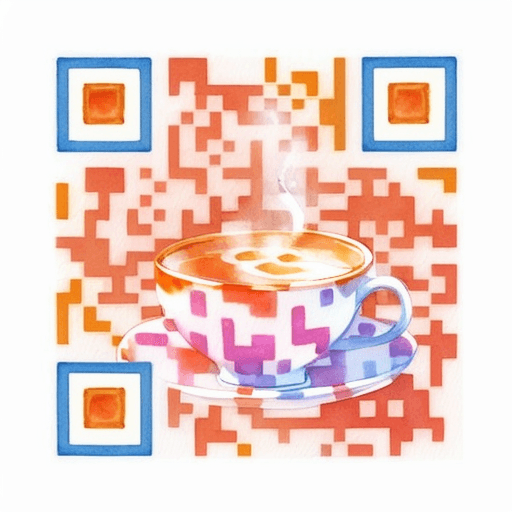 Coffe artistic QR code — Food & Drinks design