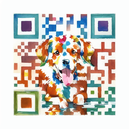 QR artístico de Dog — diseño de Animales