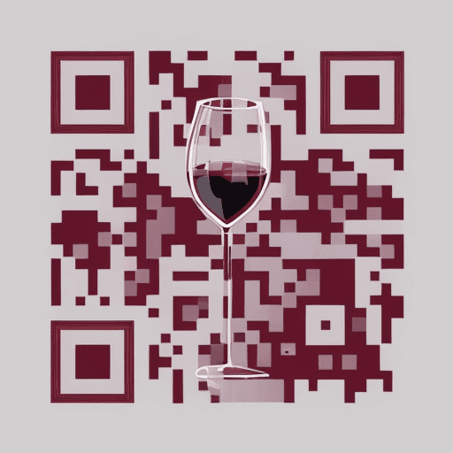 QR artístico de Wine — diseño de Comida y Bebidas