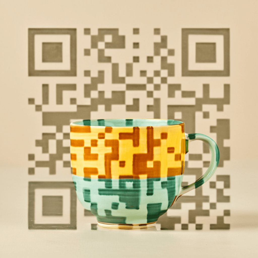 Cup artistic QR code — Objects & Technology design