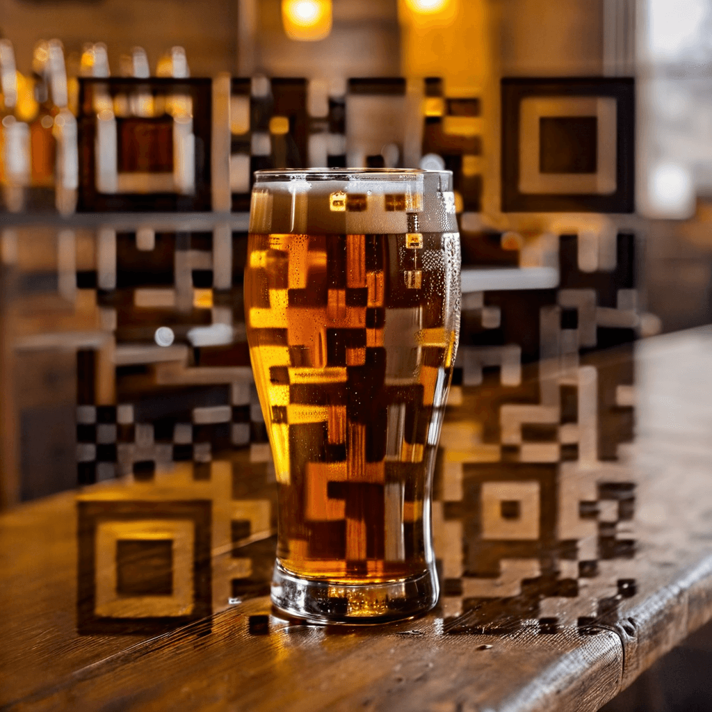 Beer artistic QR code — Food & Drinks design