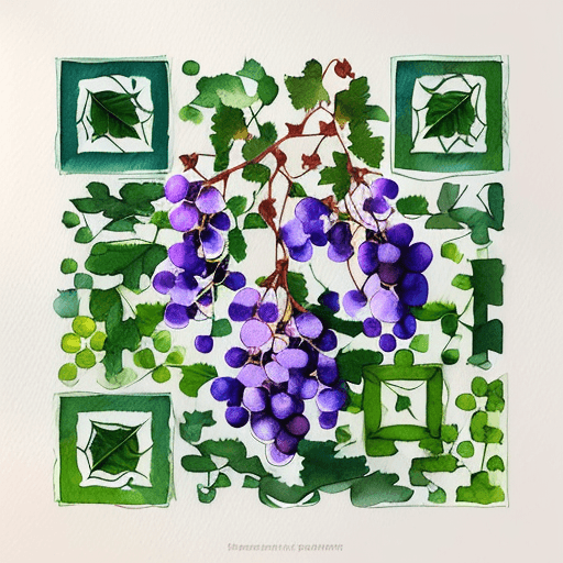 QR artístico de Grapes — diseño de Comida y Bebidas