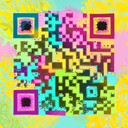 Colors artistic QR code — Abstract design