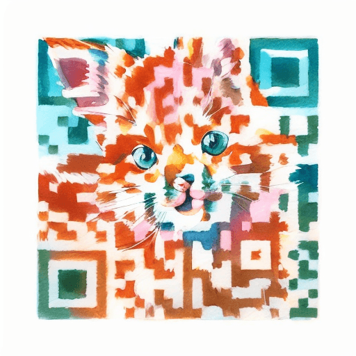 QR artístico de Cat gato — diseño de Animales