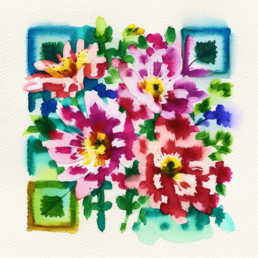 Flowers artistic QR code