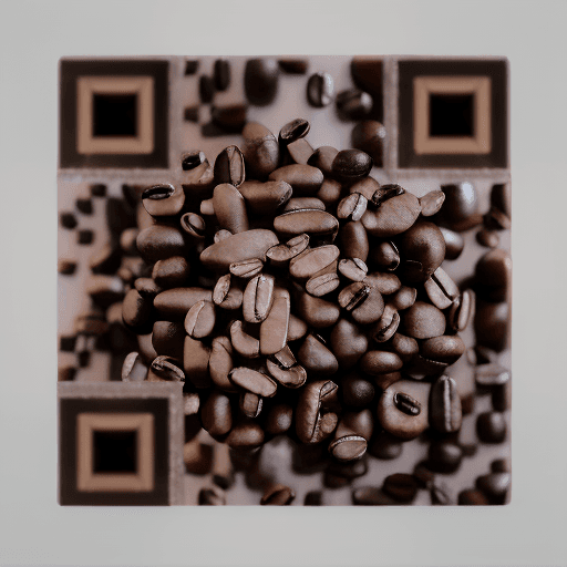 QR artístico de Cafe — diseño de Comida y Bebidas