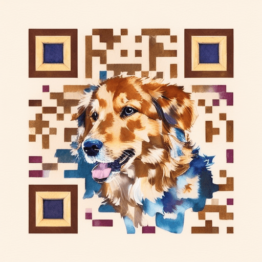 QR artístico de Dog — diseño de Animales