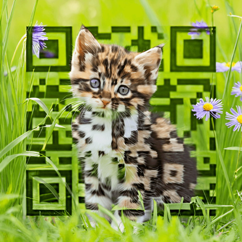 QR artístico de Cat — diseño de Animales