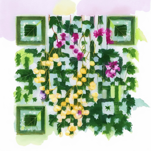 QR artístico de Flowers — diseño de Flores