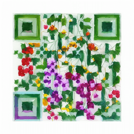 Flowers artistic QR code