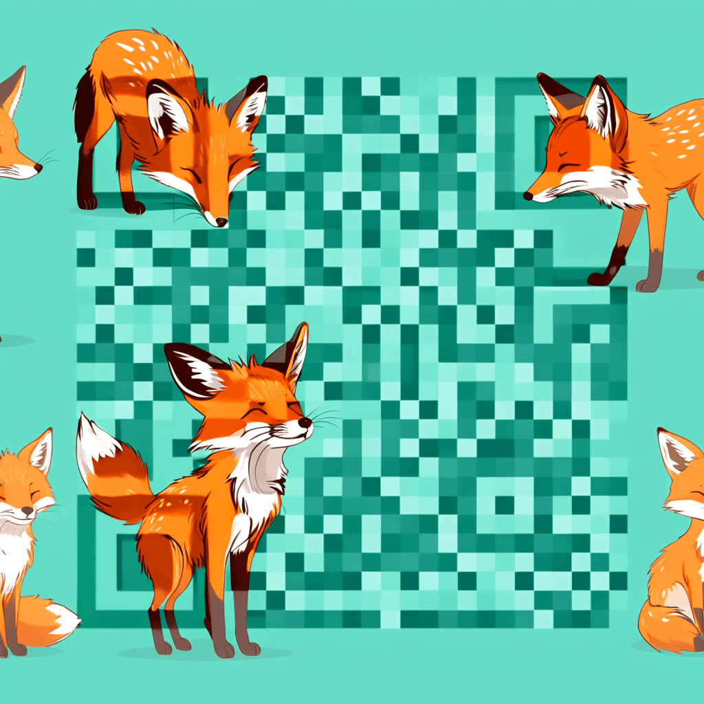 Fox artistic QR code — Animals design