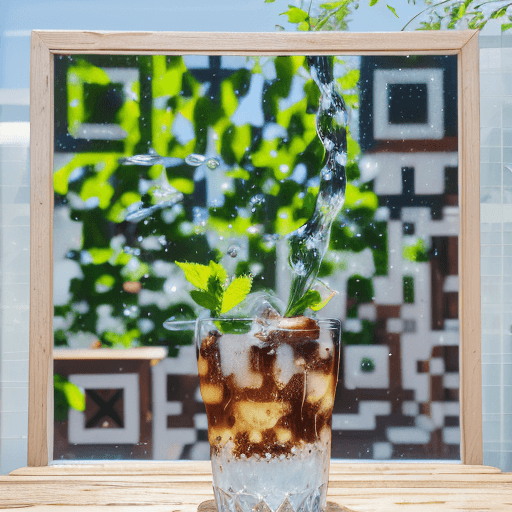 QR artístico de Trago — diseño de Comida y Bebidas