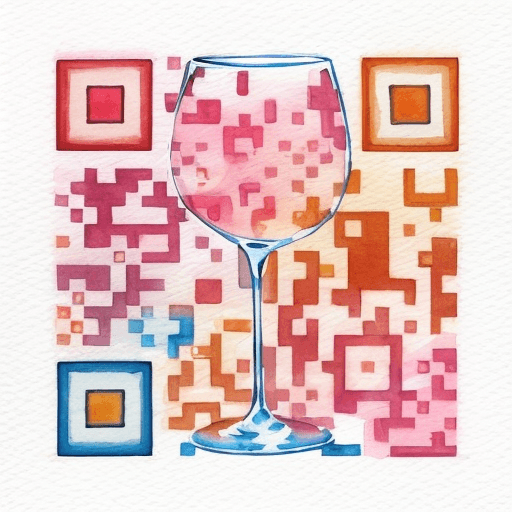 QR artístico de Wine — diseño de Comida y Bebidas