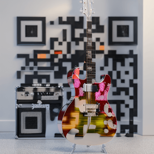 QR artístico de Guitar — diseño de Música e Instrumentos