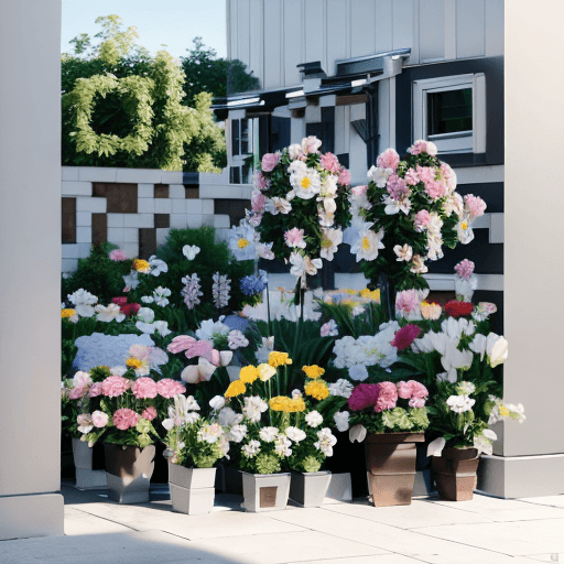Flowers artistic QR code