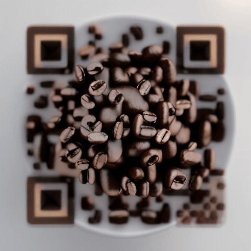 QR artístico de Coffee — diseño de Comida y Bebidas