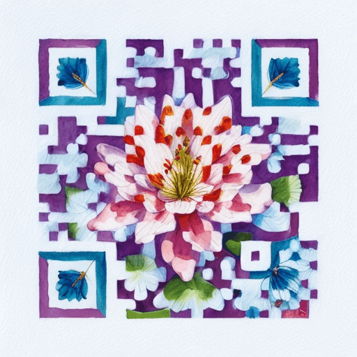 Flowers artistic QR code