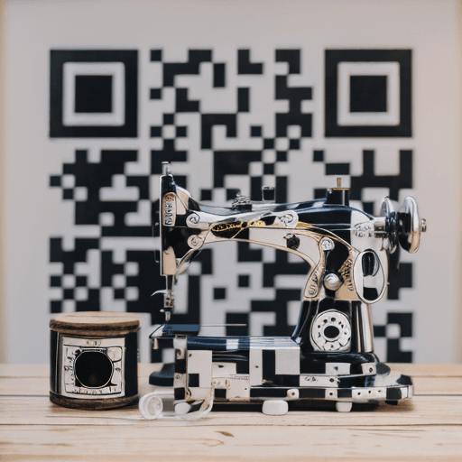Sewing machine artistic QR code — Crafts & Design design
