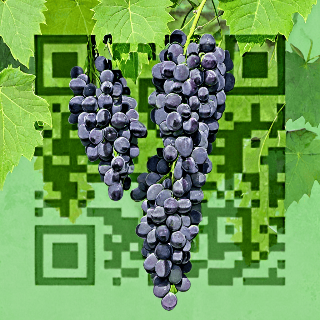 QR artístico de Grapes — diseño de Comida y Bebidas