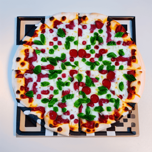 QR artístico de Pizza — diseño de Comida y Bebidas