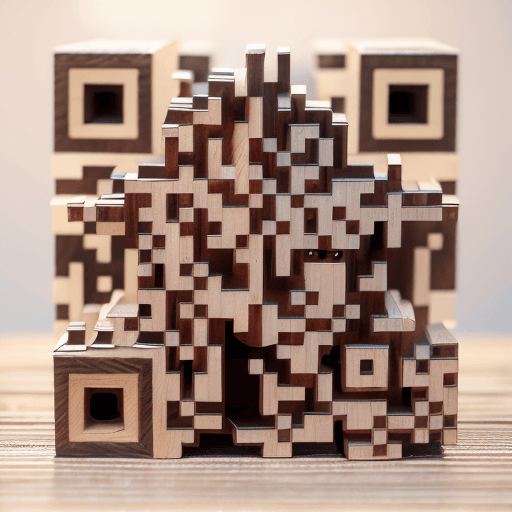 QR artístico de Wood — diseño de Manualidades y Diseño