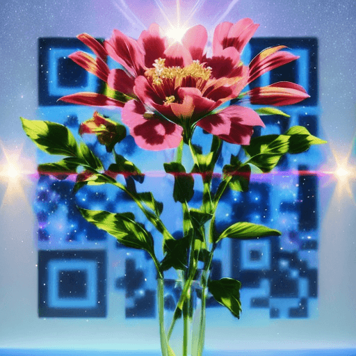 Flowers artistic QR code
