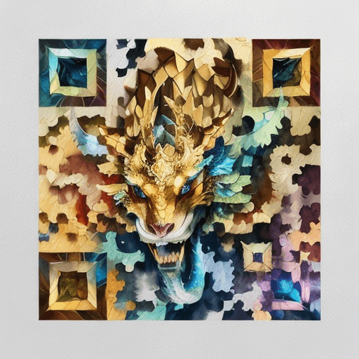 QR artístico de Dragon — diseño de Fantasía y Mitología