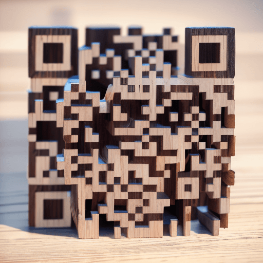 Wood artistic QR code — Crafts & Design design