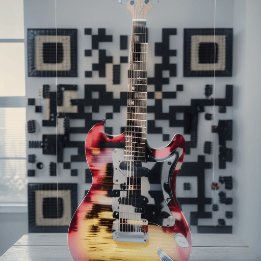 Guitar artistic QR code — Music & Instruments design