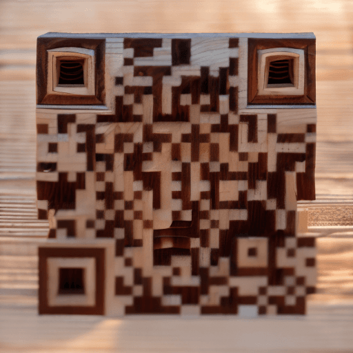 Wood artistic QR code — Crafts & Design design