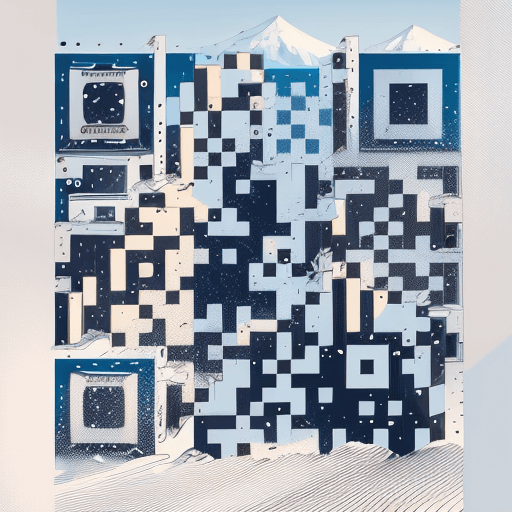 Snow artistic QR code — Nature design