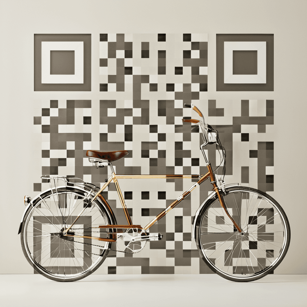 QR artístico de Bicycle — diseño de Vehículos y Transporte