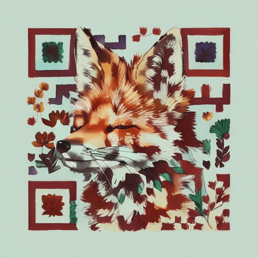 QR artístico de Fox — diseño de Animales