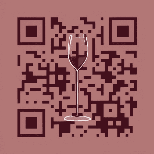 QR artístico de Wine — diseño de Comida y Bebidas