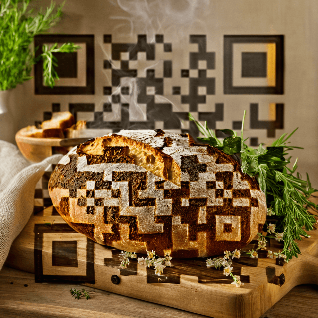 QR artístico de Bread — diseño de Comida y Bebidas