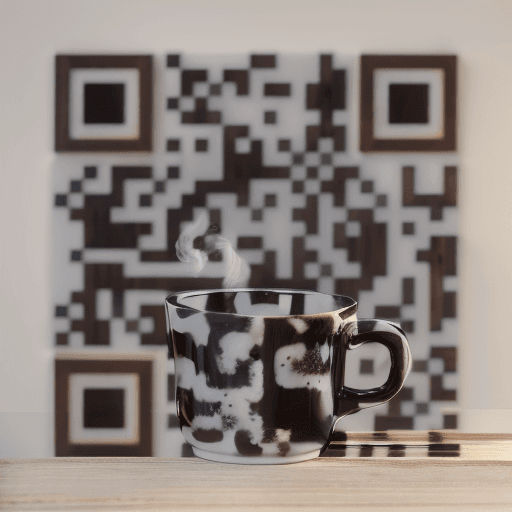 QR artístico de Coffee — diseño de Comida y Bebidas