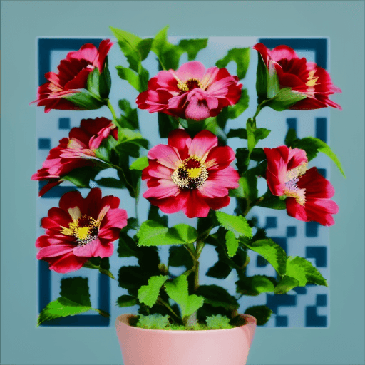 Flowers artistic QR code