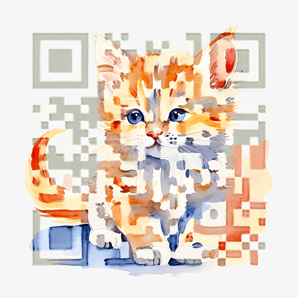 Cat artistic QR code — Animals design