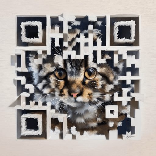 QR artístico de Cat — diseño de Animales