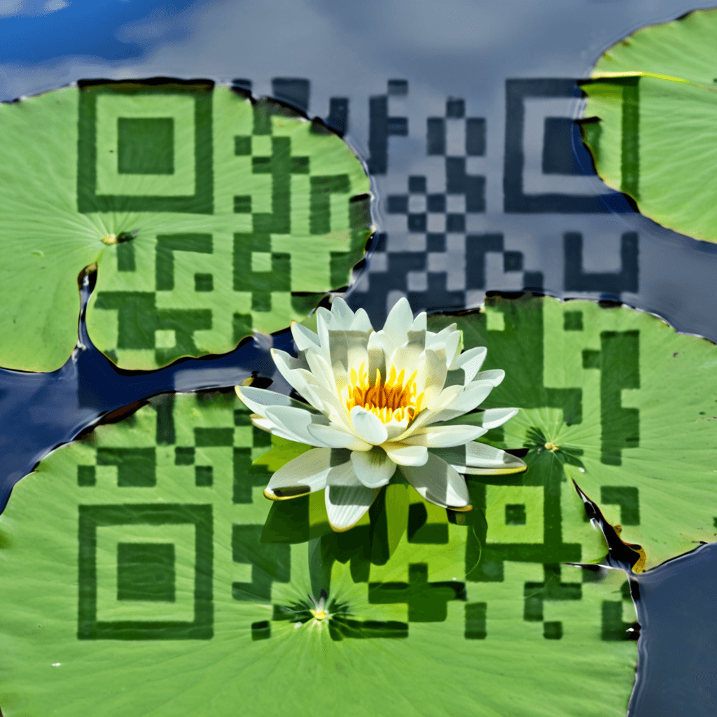 Lotus artistic QR code — Flowers design